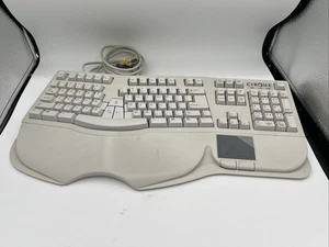VTG Cirque Glidepoint Windows 95 Wave Keyboard 2 Wired Ergonomic GKB380 - Picture 1 of 14