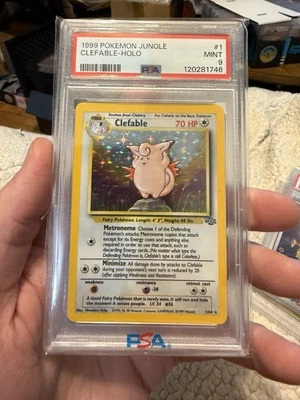 1999 POKEMON JUNGLE #1 CLEFABLE WOTC HOLO PSA 9 NEW CERT - Image 1 of 2