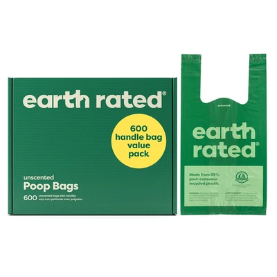 Bolsas para caca de perro con clasificación Earth, a prueba de fugas, sin perfume - 600 bolsas con asa ENVÍO RÁPIDO Foto 1 de 4