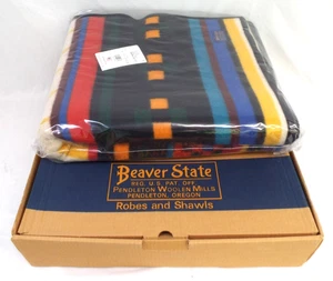 Pendleton Beaver State Silver Springs Wool Robe Blanket 64" x 80" New In Box Tag - Picture 1 of 24