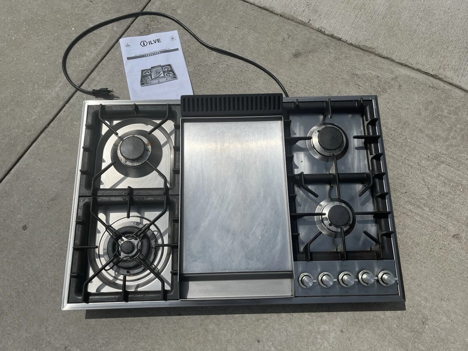 ILVE Professional Plus Stainless Steel Gas Cooktop 90cm/36 Inches 4 Burners - Image 1 of 4