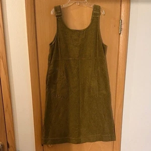 Gudrun Sjoden Women’s Corduroy Jumper Dress Organic Cotton Brown Size Small - Picture 1 of 10