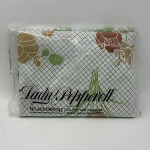 Vintage Springmaid Performance Perkal Spannbettlaken Full Size 54x75 Weiß Baumwolle - Bild 1 von 2