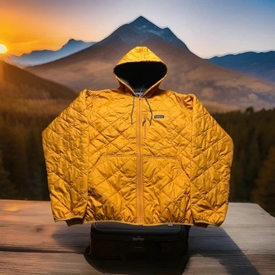 Patagonia Diamond Quilted Bomber Hoody Mens XL Jacket Orange Micro Nano Cerium - Image 1 of 4