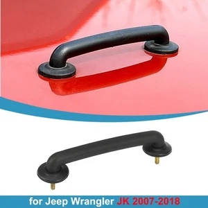 for Jeep Wrangler TJ JK 1997-2018 Hood Engine Windshield Bracket Handle Black - Picture 1 of 13