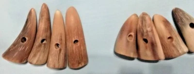 8 X 53-75mm 1-Hole Genuine Horn Toggle Buttons (New, Duffle Trench, Wide Base) - Image 1 of 4