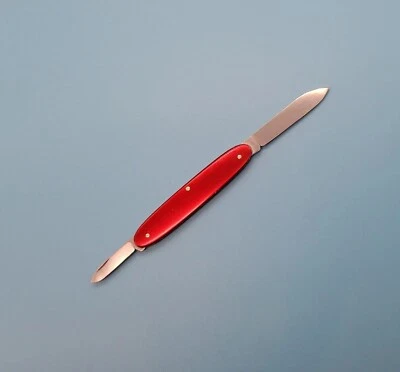 VICTORINOX 84MM ALOX SECRETARY SWISS ARMY KNIFE - RED SMOOTH HANDLES - LOGO - Image 1 of 4