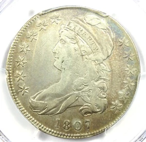 1807 Capped Bust Half Dollar 50C Coin with Large Stars -  PCGS VF Details  - Picture 1 of 4