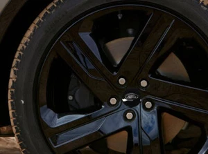 4 PACKS For Rang Rover Supercharged Center Caps BLACK GLOSS Wheel Hub Caps - Picture 1 of 3