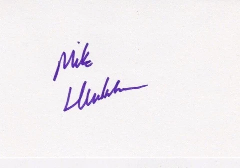 Signed Original Index Card of Mike Huckabee of TV Cover