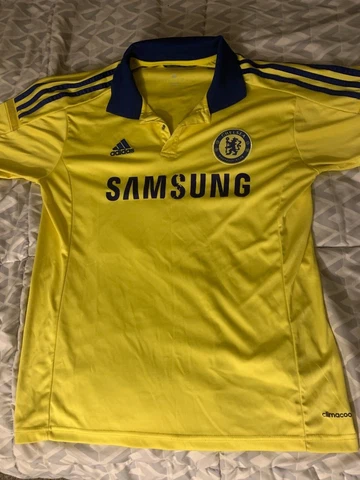 Used Chelsea Away Kit 2014/2015- Yellow Chelsea Jersey 14/15 Adidas Size Men's L Cover