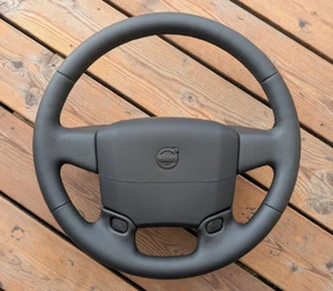 NEW LEATHER Steering Wheel for Volvo FM FH FMX 3-Series B6 B7 B9 B10 B12 03-13 - Picture 1 of 16