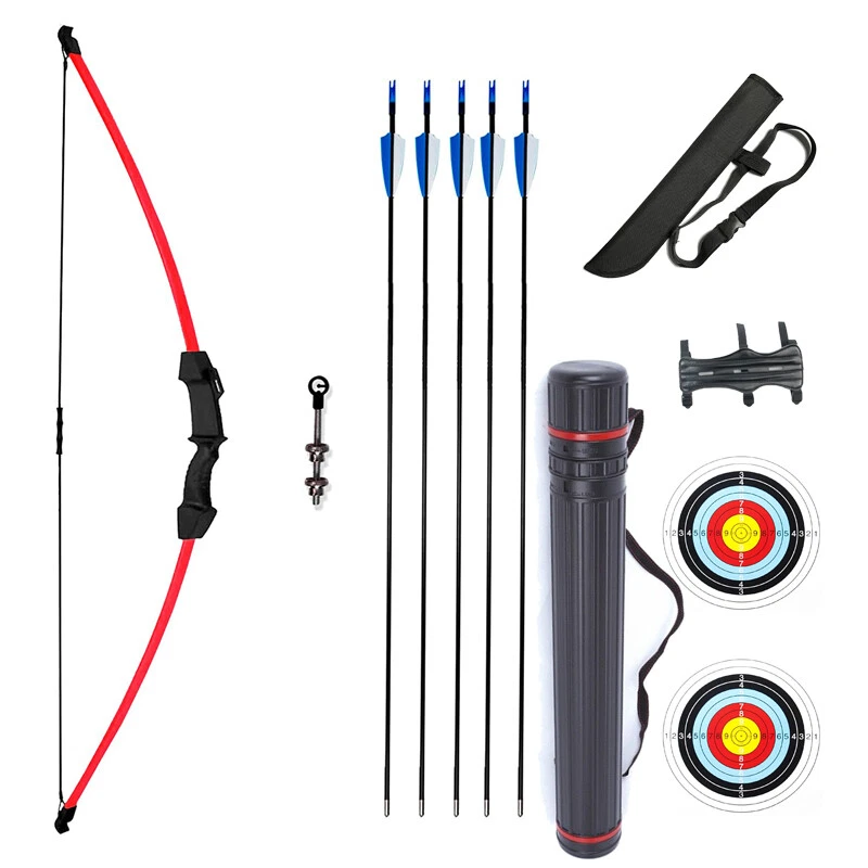 Kids Junior Long Bow and Arrow Recurve Archery Set Basic Pack - image 1 of 1