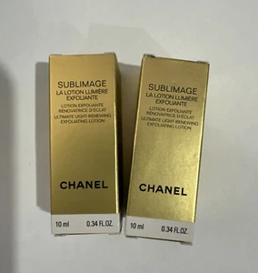 CHANEL SUBLIMAGE LA LOTION LUMIERE EXFOLIANTE Size 0.34oz/10ml Each x2 NIB - Picture 1 of 2