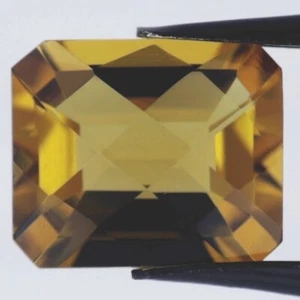 SUNSET QUARTZ 7 x 5 MM EMERALD CUT CHECKERBOARD TOP SENSATIONAL COLOR F-952 - Picture 1 of 1