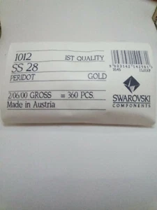 Swarovski 1012 SS28 Peridot gold 2/06/00 Gross pz 360 - Foto 1 di 3
