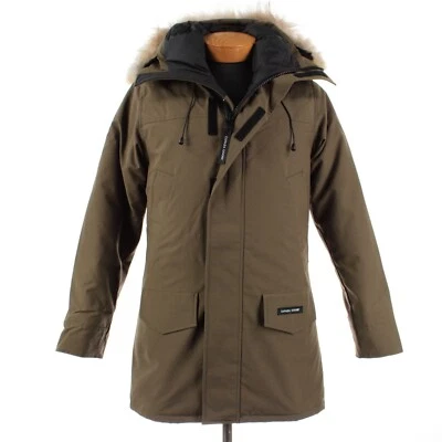 Canada Goose Novo com etiquetas Langford Parka tamanho pequeno em verde militar sólido - Imagem 1 de 4