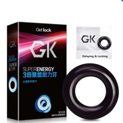 Anillo de silicona para pene potenciador de la erección del pene 10 piezas juguetes sexuales para hombres EE. UU. Foto 1 de 4