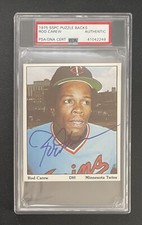1975 SSPC Puzzle Rod Carew Signed PSA/DNA Authentic Auto Minnesota Twins HOF