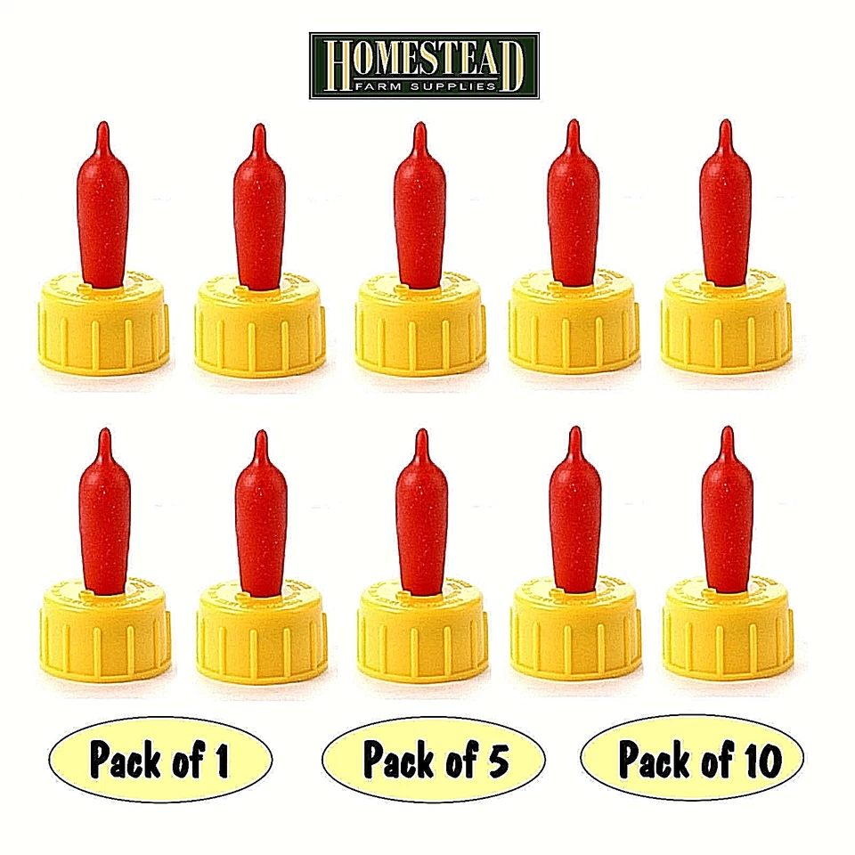 Tornillo de tetina Pritchard - Paquete de 1 5 o 10 tetinas Pritchard - Alpaca cordero niño alpaca Foto 1 de 1