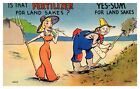 Postcard Comic Is that Fertilizer for Land sakes?