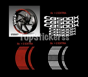 adesivi moto Honda CB 500X strisce RACING CB500X cerchi ruote stickers TUO TESTO - Foto 1 di 2