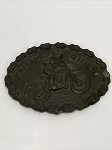Vintage Suzuki Rider Motorcycle Motocross Belt Buckle Collectible Missing Hook - Picture 1 of 2