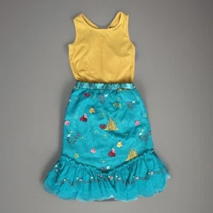 Hanna Andersson Disney collection Little mermaid embroidered Tulle Skirt Size 7 - Picture 1 of 8