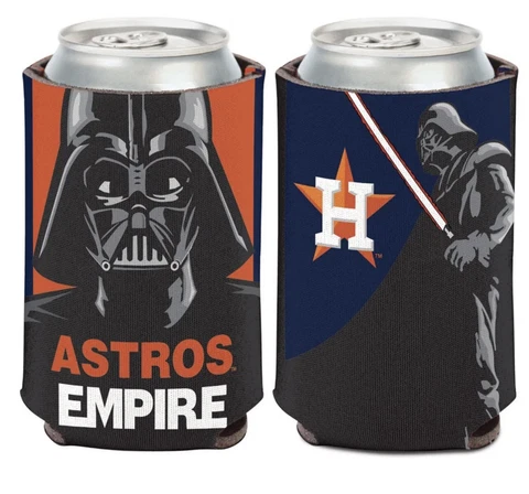 Houston Astros DARTH VADER Can Cooler 12 oz. Koozie Star Wars Cover