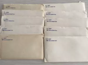 10 UNCIRCULATED SETS 5 OF 1980 & 5 OF 1981 P,D,&S ORIGINAL OGP PACKAGING - Picture 1 of 12