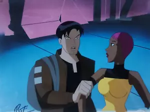 1999 BATMAN BEYOND PRODUZIONE DIPINTA A MANO ANIMAZIONE CEL FIRMATO BRUCE TIMM JSA - Foto 1 di 9
