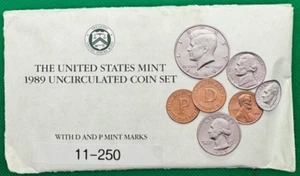 1989 US Mint 10 Coin Uncirculated Set Complete Philadelphia & Denver OGP & COA - Picture 1 of 3