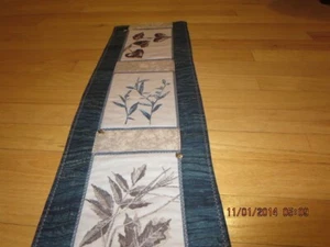 HANDGESTEPPTER WANDBEHANG -- BLÄTTER -- 28 1/2" X 8 3/4" -- #RLP1A-27 - Bild 1 von 20