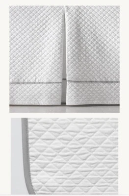 Nueva FALDA CUNA MATELASSÉ DIAMANTE LAVADO VINTAGE DIESTRO BEBÉ&NIÑO Blanca Gris Foto 1 de 4