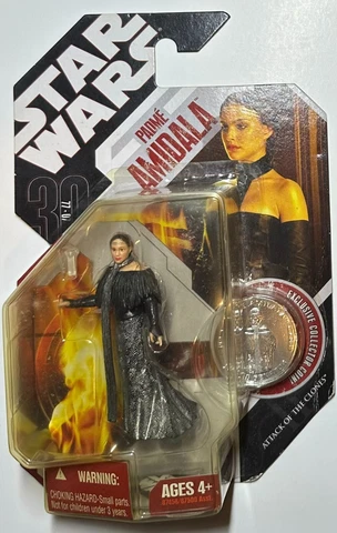 Star Wars 30th Anniversary 56 PADME AMIDALA 4" Action Figure w/ Coin Cover