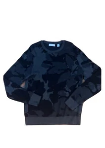 Calvin Klein Mens Pullover Sweater Size Medium Camouflage Pre-Owned Long Sleeve - Picture 1 of 5