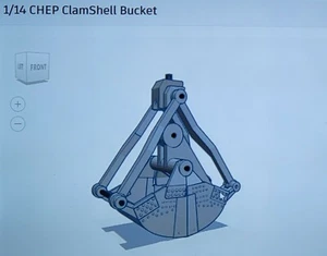 1/14 Tamiya Semi Trailer JOB Prop CHEP Clamshell Bucket (Historic Transport)  - Picture 1 of 12