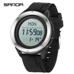 Herren Militär Digital Sportuhr LED Kompass Schritt Tracker Wasserdicht 5ATM - Bild 1 von 19