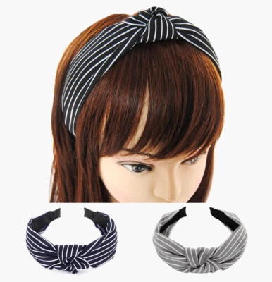 AXY® Vintage Look Haarreif Stoff mit Streifen Hair Band -Wunderschön Stirnband HR34s