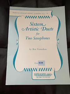 Sixteen Artistic Duets For Two Saxophones By Vereecken - Picture 1 of 1