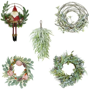 Native Christmas Wreath Door Window Swag Hanging Xmas Tree Ornament Decoration - Picture 1 of 15