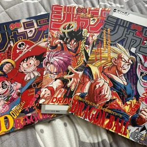 Juego de 3 pósteres del 40 aniversario de Dragon Ball arte de portada de salto usado - Imagen 1 de 2