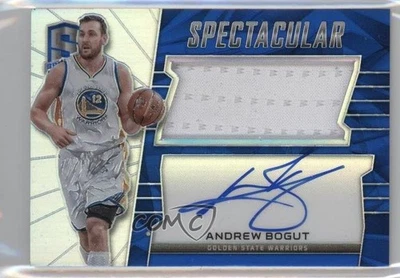 2015-16 Spectra Spectacular Swatch Signatures Silver Prizm /99 Andrew Bogut Auto - Image 1 of 2
