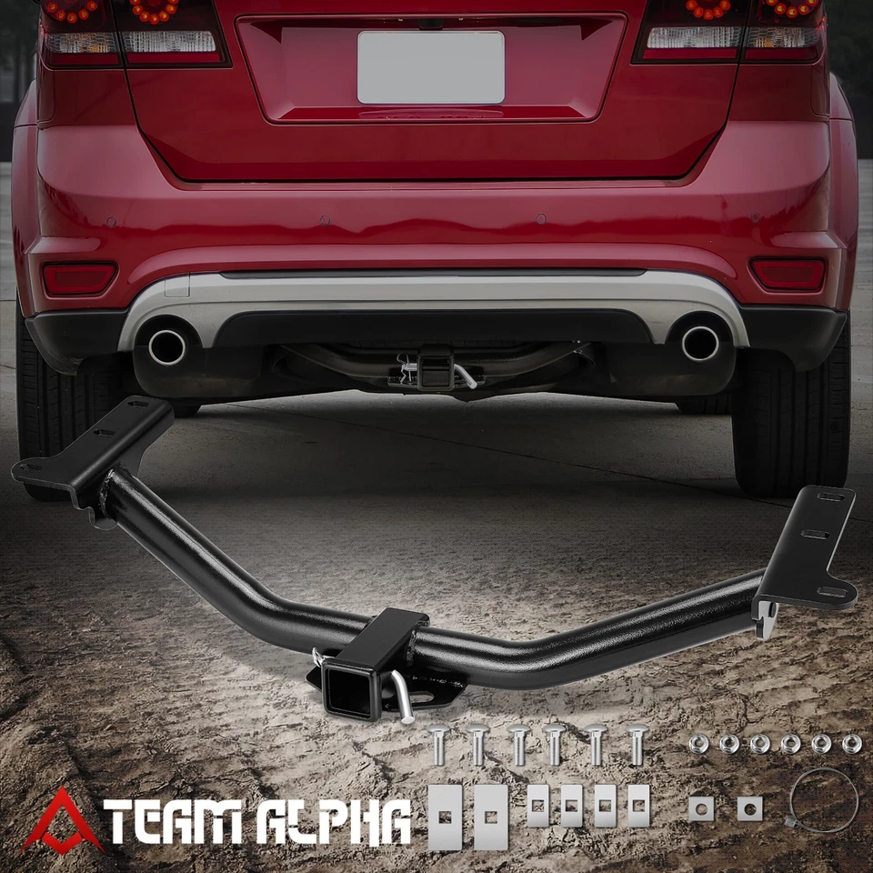 Compatível com 2009-2020 Dodge Journey 2" reboque traseiro redondo exposto receptor de engate de reboque - Imagem 1 de 4