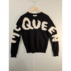 Alexander McQueen Queen Black Knit Sweater Pullover Long Sleeve #1611 - Picture 1 of 6