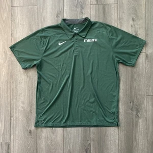 Nike Miami Hurricanes Mens XL Polo Shirt Green Short Sleeve - Picture 1 of 6