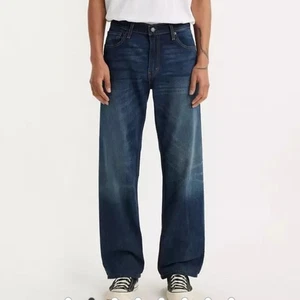 Jeans Levi's 569 larghi taglio dritto uomo W36 L32 denim lavaggio scuro - Foto 1 di 7