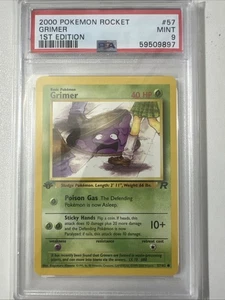Pokemon PSA 9 Grimer 1° Edizione 57/82 Team Rocket Regolare - Foto 1 di 2