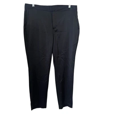 Pantalones clásicos Zara Basic negros de pierna recta media para mujer Foto 1 de 4