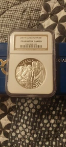 2007 P JAMESTOWN S$1 DOLLAR PF 69 ULTRA CAMEO FOUNDING JAMESTOWN LIBERTY USA - Picture 1 of 2